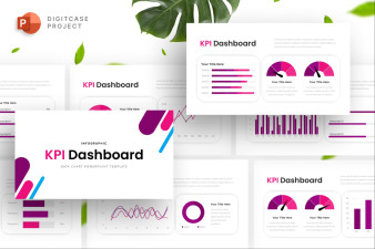 Business Modern KPI Dashboard - PowerPoint Template